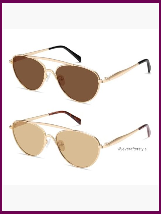Metal Polarized Aviator Cat Eye Sunglasses for Women Men main image 5